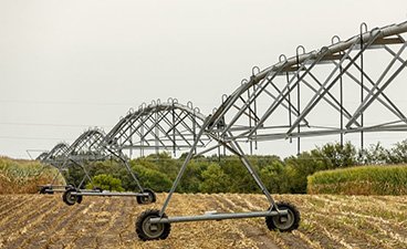 Irrigation equipment in a field